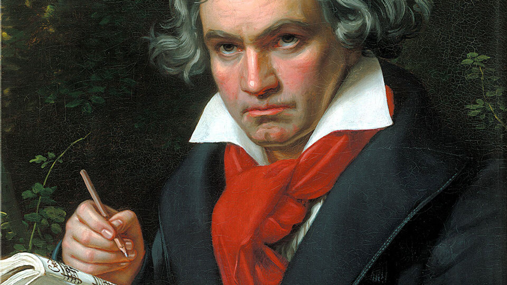 Фотография Людвига ван Бетховена, выдающегося немецкого композитора, чьи произведения стали величайшими шедеврами мировой музыкальной культуры